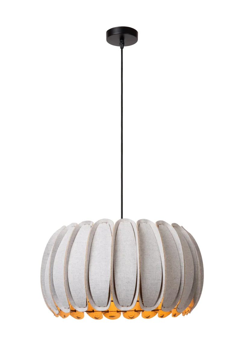 Suspension Spencer en Feutrine Gris Clair D.40 cm - Lucide – Image 3