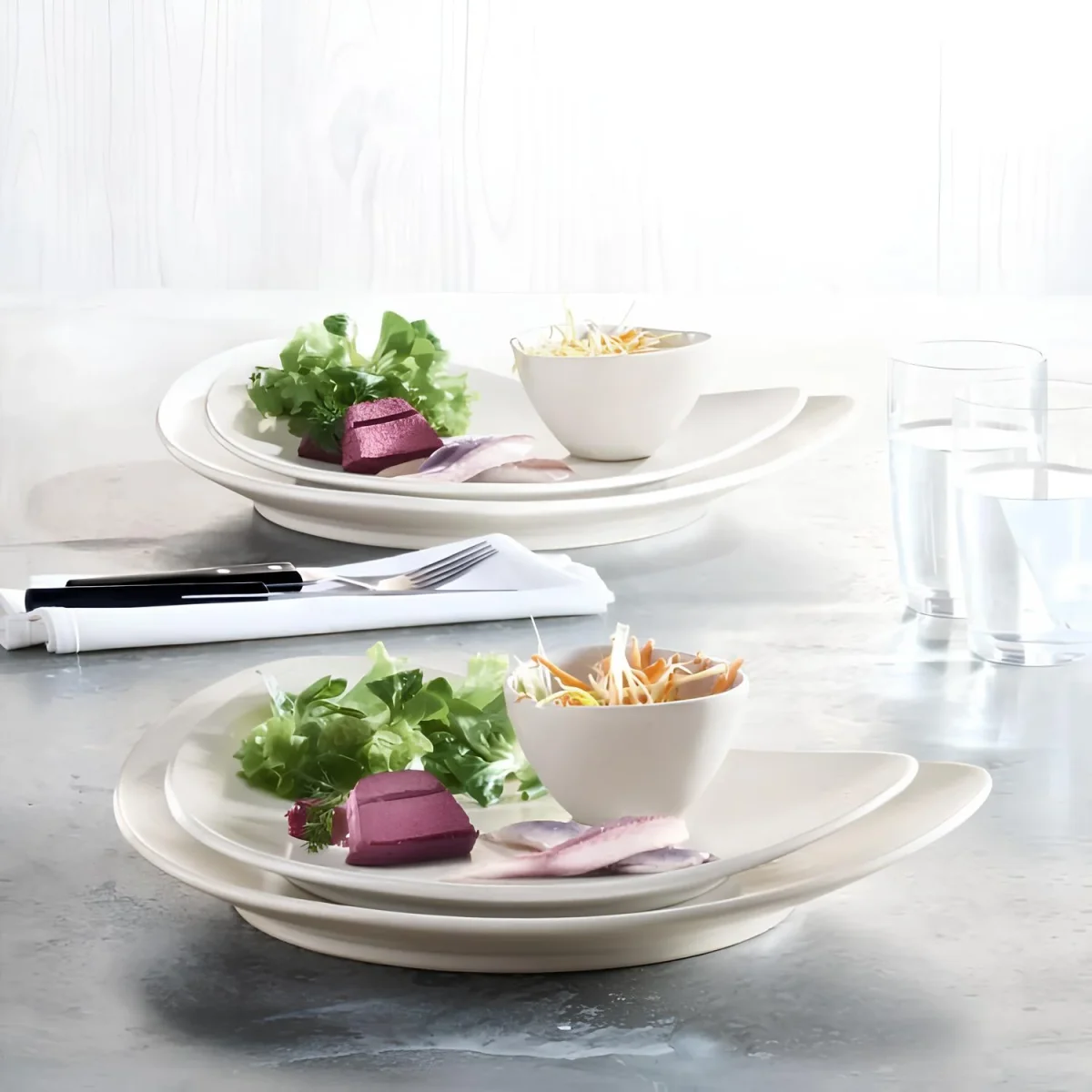 Lot de 4 Assiettes Gourmet Beige - Asa – Image 4