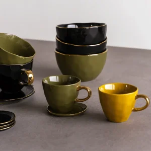 Set de 4 Tasses Good Morning Vert & Or - Urban Nature Culture