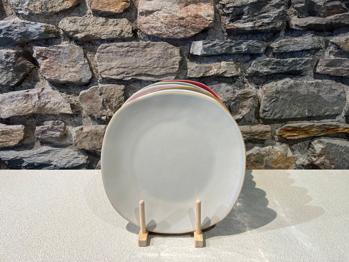 Set de 6 Assiettes Plate en Grès D.27 cm Organica - Gresnovo – Image 6
