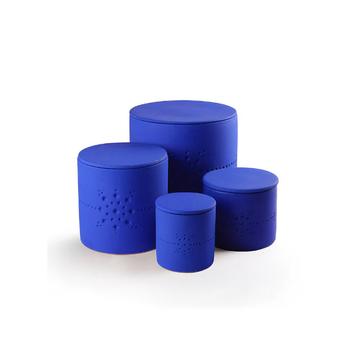 Bougie Izza Bleu Senteur Mandarine Majorelle - Côté Bougie – Image 3